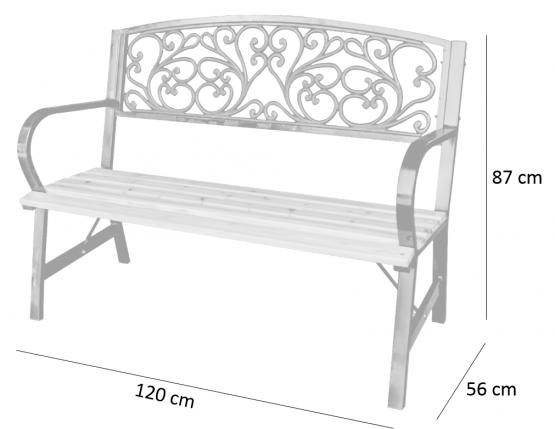 ŁAWKA DO OGRODU 120 x 56 x 87 cm 