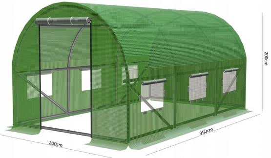 TUNEL OGRODOWY FOLIOWY SZKLARNIA 2x3,5m FOLIAK 7m2