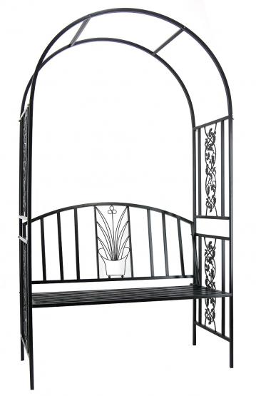 PERGOLA OGRODOWA Z ŁAWKĄ 122 X 58 X 203 CM