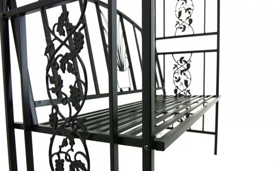 PERGOLA OGRODOWA Z ŁAWKĄ 122 X 58 X 203 CM