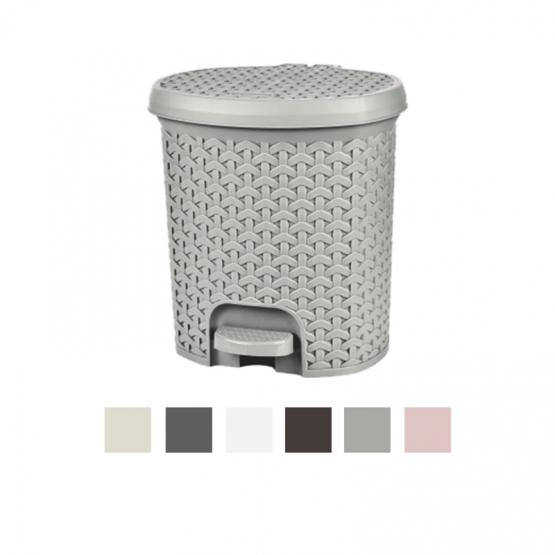 KOSZ NA ŚMIECI RATTAN 21L Z PEDAŁEM 