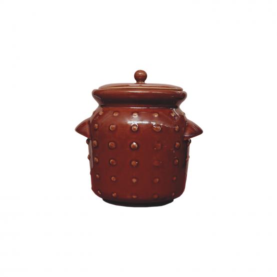 Garnek ceramiczny 1,5 l, brąz