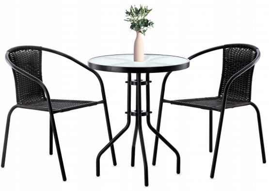 Zestaw mebli ogrodowych - stolik + 2 krzesła