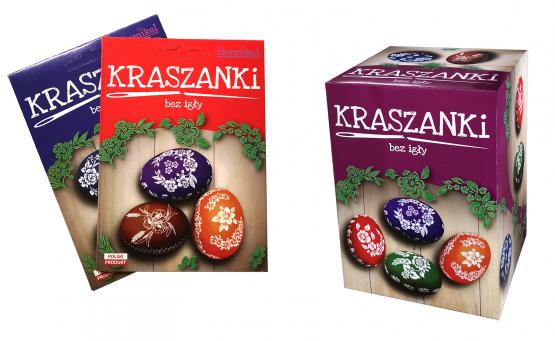 KRASZANKI - ZESTAW 3 BARWNIKÓW + NAKLEJKI 1 SZT