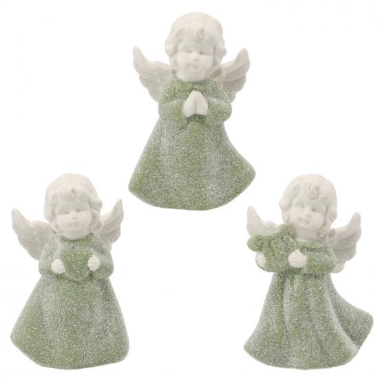 FIGURKA ANIOŁEK ZIELONY WYS. 11CM MIX WZORÓW