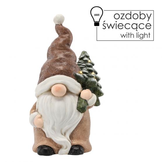 GOT0880 FIGURKA BOŻONAR. - SKRZAT Z CHOINKĄ 22 x 17 x 40.5 CM LED