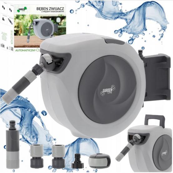 AUTOMATYCZNY ZWIJACZ WĘŻA OGRODOWEGO Z WĘŻEM - 15 M