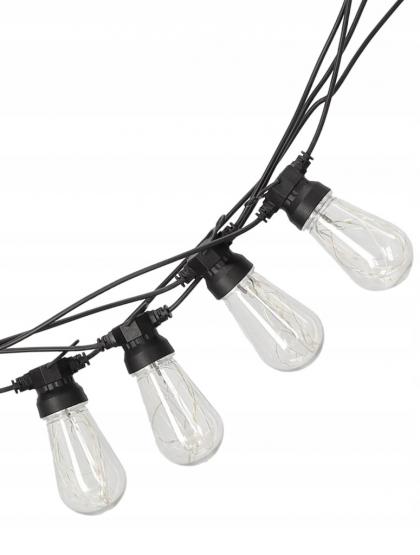 GIRLANDA OGRODOWA 12 V DŁ. 3 + 17  M WIRE 20 LED CIEPŁY BIAŁY Z UCHWYTAMI