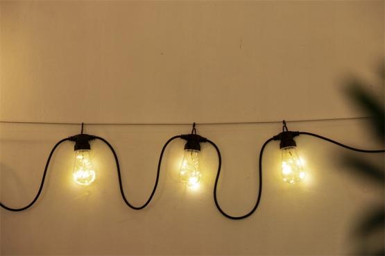 GIRLANDA OGRODOWA 12 V DŁ. 3 + 17  M WIRE 20 LED CIEPŁY BIAŁY Z UCHWYTAMI