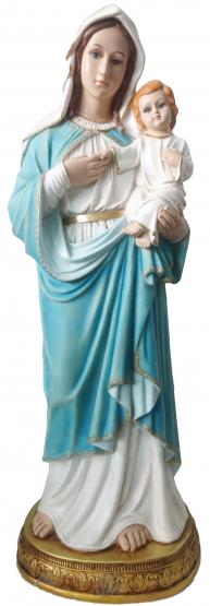 FIGURA BOŻONARODZENIOWA MARYJA Z DZIECIĄTKIEM JEZUS 99 CM SZKLANE OCZY