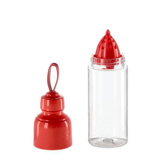 BUTELKA PLASTIKOWA 600 ML Z WYCISKACZEM