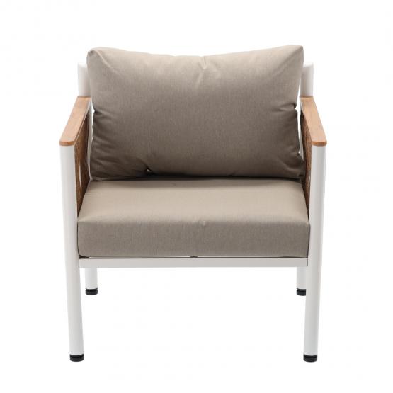 ZESTAW MEBLI OGRODOWYCH ALUMINIOWYCH BELGRAD SOFA FOTELE STOLIK