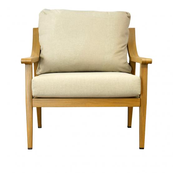 ZESTAW MEBLI OGRODOWYCH NIKOZJA ALUMINIOWY 3 OS SOFA FOTELE STOLIK BEŻOWY