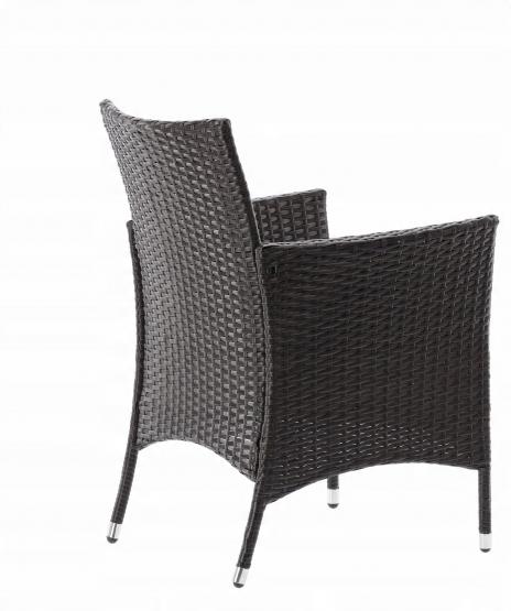 Zestaw Mebli Rattanowych Garden Line Brązowy (Stół + 4 Krzesła + Beżowe Poduszki)