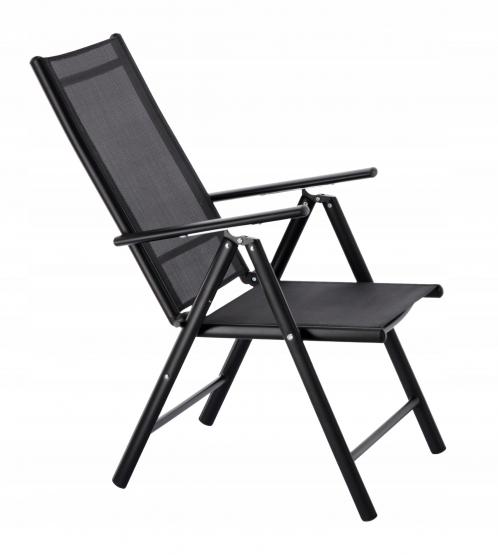Krzesło Ogrodowe Składane Aluminium Garden Line Czarne