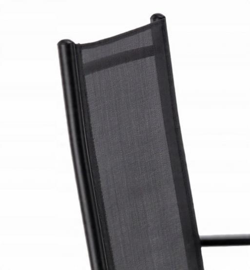 Krzesło Ogrodowe Składane Aluminium Garden Line Czarne