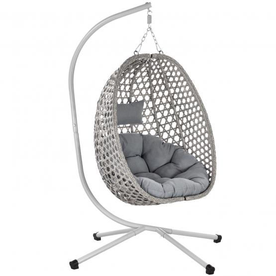 Fotel Wiszący Składany Garden Line Szary