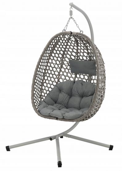 Fotel Wiszący Składany Garden Line Szary