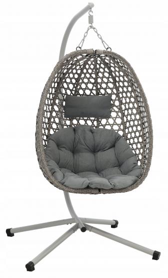 Fotel Wiszący Składany Garden Line Szary