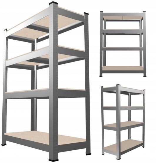 Regał 4-Poziomowy 150 x 70 x 30 cm Udźwig Półki: 150 Kg 