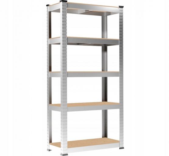 Zestaw 2 Regałów Stalowych 5-Poziomowych 90x30x180 cm Udźwig półki:175 KG