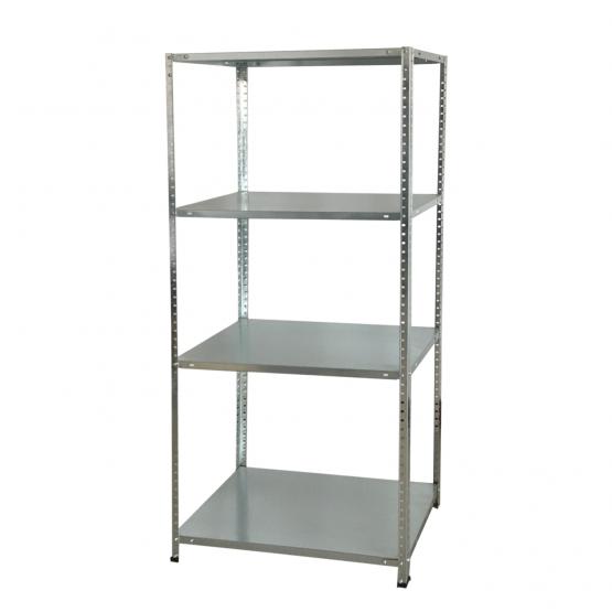 Regał Metalowy 4-Poziomowy 150 x 75 x 30 cm Udźwig półki: 50 KG
