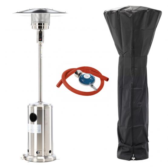 Parasol Gazowy ze Stali Nierdzewnej 221 cm
