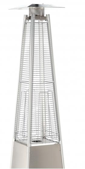 Parasol Gazowy Kwadratowy ze Stali Nierdzewnej 227 cm