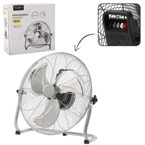 WENTYLATOR PODŁOGOWY SREBRNY 70W 