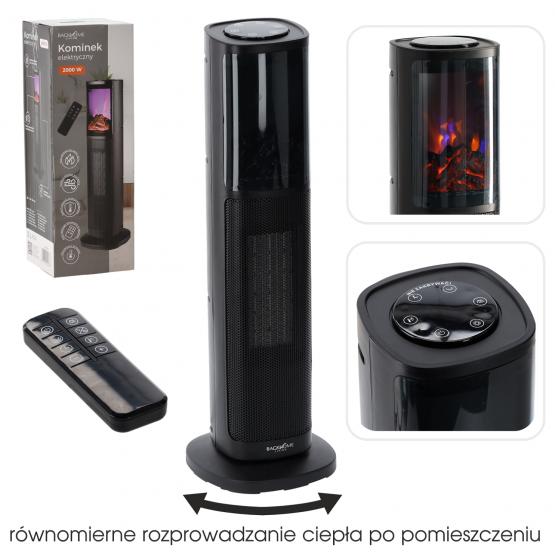 KOMINEK ELEKTRYCZNY KOLUMNOWY - 20 x 20 x 64 CM - 2000W