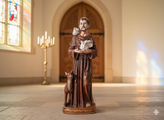 FIGURA ŚW. FRANCISZKA Z ASYŻU 99 CM 