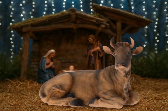 FIGURA KROWA 19 x 38 x 25 cm (76.2 CM) polyresin