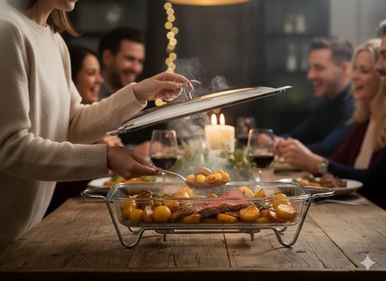 NACZYNIE SZKLANE 3.6 L Z POKRYWKĄ NIERDZEWNĄ Z PODGRZEWACZEM