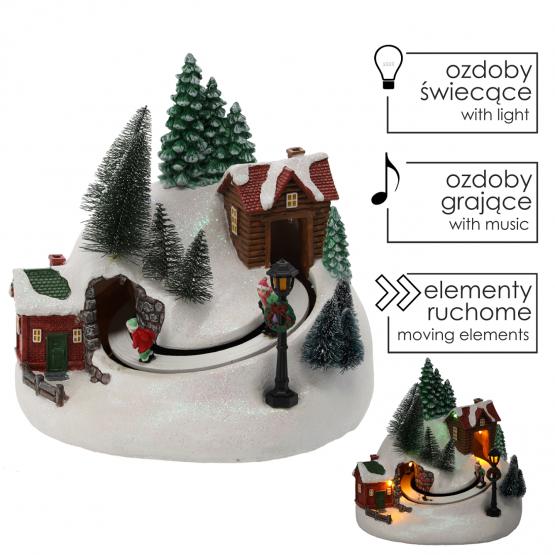 POZYTYWKA BOŻONAR. LED WIOSKA ZIMOWA 21 x 19,4 x 24,5 cm