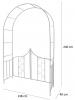 PERGOLA OGRODOWA Z BRAMKĄ 138x40x240 CM