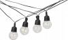 GIRLANDA OGRODOWA 5 V DŁ. 3 + 7  M BUBBLE WIRE 10 LED CIEPŁY BIAŁY Z UCHWYTAMI