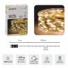 LAMPKI LED DRUCIKI NA SZPULI 1000L CIEPŁY BIAŁY, DŁ. 3 + 100 M