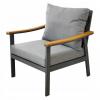 ZESTAW MEBLI OGRODOWYCH LUBLANA ALUMINIOWY SOFA 2 FOTELE STOLIK SZARY