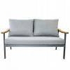 ZESTAW MEBLI OGRODOWYCH LUBLANA ALUMINIOWY SOFA 2 FOTELE STOLIK SZARY