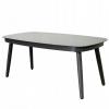 ZESTAW MEBLI OGRODOWYCH SZARY SOFA 2 FOTELE STOLIK PODUSZKI ALUMINIUM