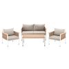 ZESTAW MEBLI OGRODOWYCH ALUMINIOWYCH BELGRAD SOFA FOTELE STOLIK