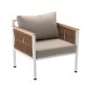 ZESTAW MEBLI OGRODOWYCH ALUMINIOWYCH BELGRAD SOFA FOTELE STOLIK