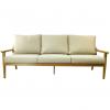 ZESTAW MEBLI OGRODOWYCH NIKOZJA ALUMINIOWY 3 OS SOFA FOTELE STOLIK BEŻOWY