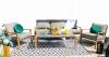 Zestaw Mebli Aluminiowych Astana Garden Line Szary z Szarymi Poduszkami (Sofa + 2 Fotele + Stolik)