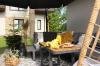 Zestaw Mebli Aluminiowych Bogota Garden Line Szary z Szarymi Poduszkami (Sofa Narożna + Stolik)