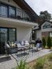 Zestaw Mebli Ogrodowych z Plecionej Liny Garden Line Antracyt + Szare Poduszki (2 Fotele + Sofa + Stolik)