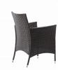 Zestaw Mebli Rattanowych Garden Line Brązowy (Stół + 4 Krzesła + Beżowe Poduszki)