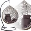 Fotel Wiszący XL Szary z Poduszką Garden Line
