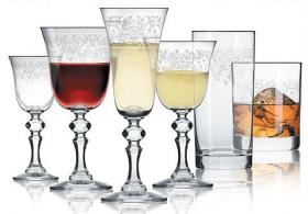 Komplet szklanek i kieliszków 6/36 z wytrzymałego szkła marki Krosno. Sprawdzi się w domu i profesjonalnej gastronomii.