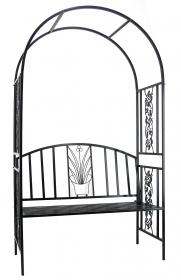 PERGOLA OGRODOWA Z ŁAWKĄ 122 X 58 X 203 CM